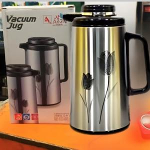 Product details of 1 liter metallic body vacuum push flask mixed color s- 1072