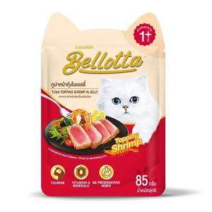 Bellotta Premium Pouch Tuna Topping Shrimp in Jelly 85gm