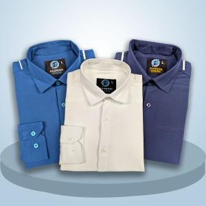 Premium 3 Piece Shirt Combo Pack (Formal / Casual) (Ash, Coffee, Sky)