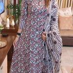 Unstitched Screen Print Three Piece | Premium Cotton Dress Material