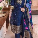 Unstitched Screen Print Three Piece | Premium Cotton Dress Material