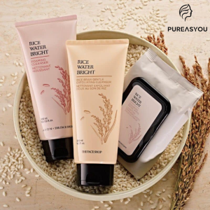 The Face Shop Rice Water Bright – Rice Bran Gentle Exfoliating Cleanser (300ML)Made in Korea