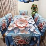 3d print korian velvet 7pcs table cloth
