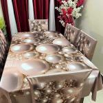 3D Printed Table Cloth Set | Premium China Chili Cotton Fabric