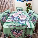 3D Printed Table Cloth Set | Premium China Chili Cotton Fabric