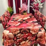 3D Printed Table Cloth Set | Premium China Chili Cotton Fabric