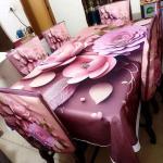 3D Printed Table Cloth Set | Premium China Chili Cotton Fabric