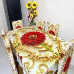 3D Printed Table Cloth Set | Premium China Chili Cotton Fabric