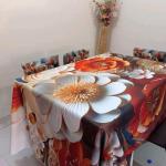 Premium Quality 3D Printed Dining Table and Chair Cover Set