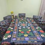 3D Print Korian Velvet 7PCS Table Cloth Set | Luxury Dining Table Cover