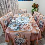 Premium 3D Printed Dining Table & Chair Cover Set | Stylish & Durable