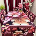 Premium 3D Print Dining Table & Chair Cover Set | Stylish Home Decor