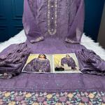 Pakistani White Gold Jorjet Three Peace