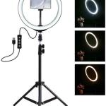 10 inch Ring Light + 6 feet Tripod Stand