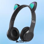p47m Wireless Bluetooth Headphone Cat RGB LED