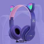 p47m Wireless Bluetooth Headphone Cat RGB LED